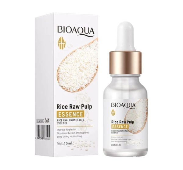 Bioaqua Hyaluronic Acid Rice Essence Face Serum | Deep Hydration & Brightening – 15ml