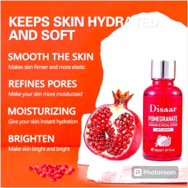 Disaar Pomegranate & Vitamin E Face Serum | Radiance Boosting & Anti-Aging Care – 30ml
